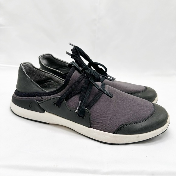 OLUKAI Miki Li Black gray Slip On Sneakesr Size 9 Womens Shoes - Picture 1 of 10